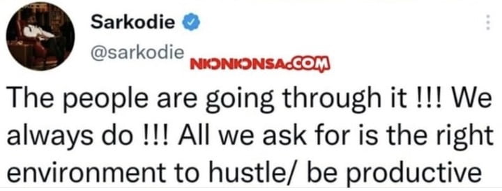 sarkodie tweet